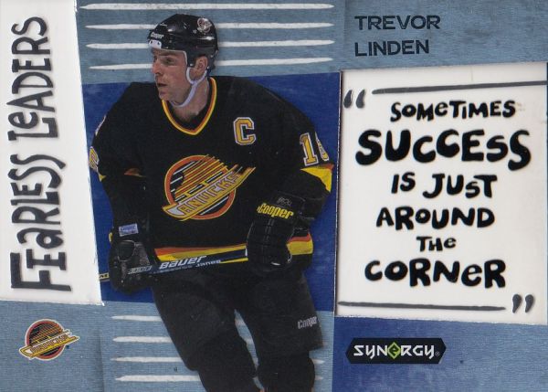 insert karta TREVOR LINDEN 23-24 Synergy Fearless Leaders číslo LD-23